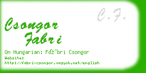 csongor fabri business card